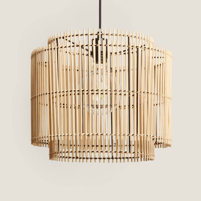 Imagem de Candeeiro Suspenso de Bambu Natural Kaia
