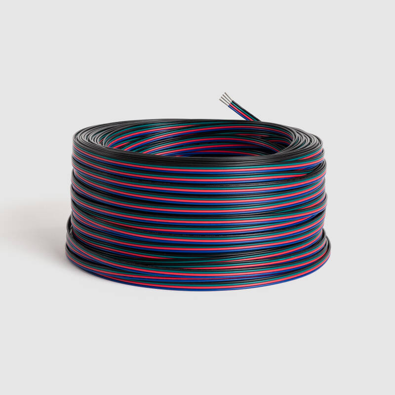 Imagem de Cabo Elétrico Plano Mangueira 4x0.5mm² para Fitas LED RGB