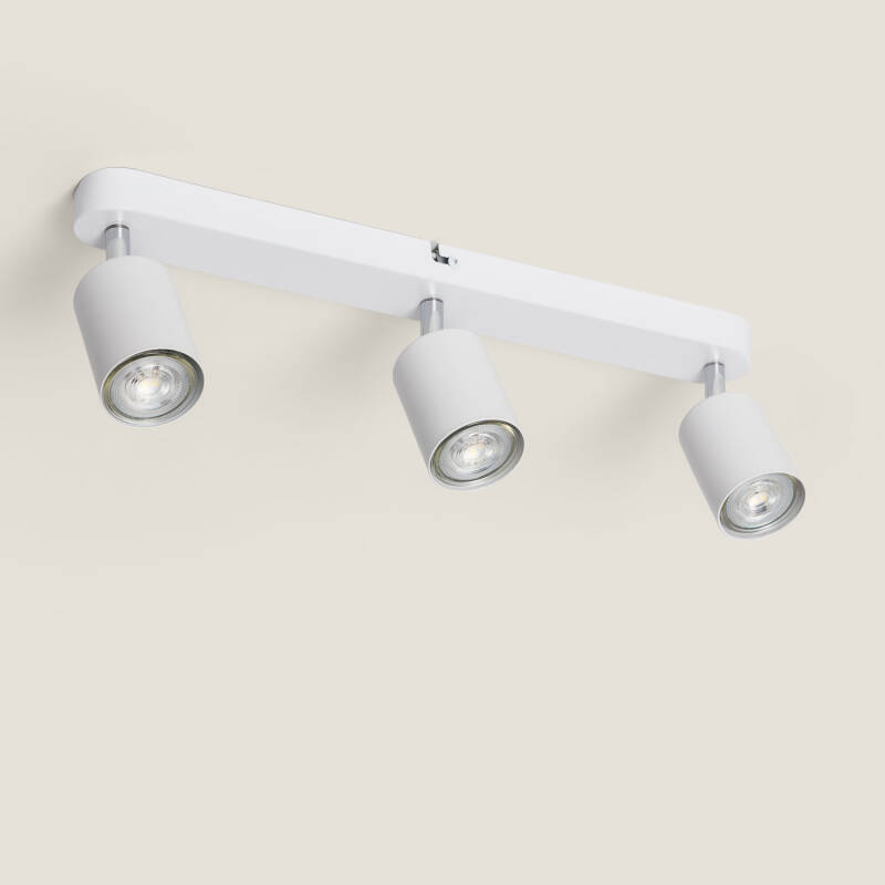 Imagen de Lámpara de Techo Orientable Metal 3 Focos Albus Nero