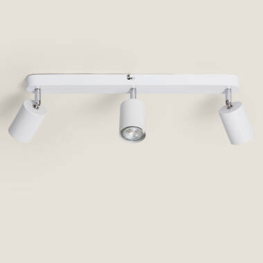 Imagen de Lámpara de Techo Orientable Metal 3 Focos Albus Nero