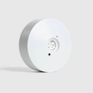 Luz Emergencia LED Superficie 120lm Permanente/No Permanente Circular
