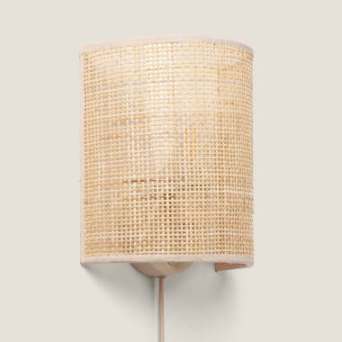 Aplique de Parede em Rattan Olea