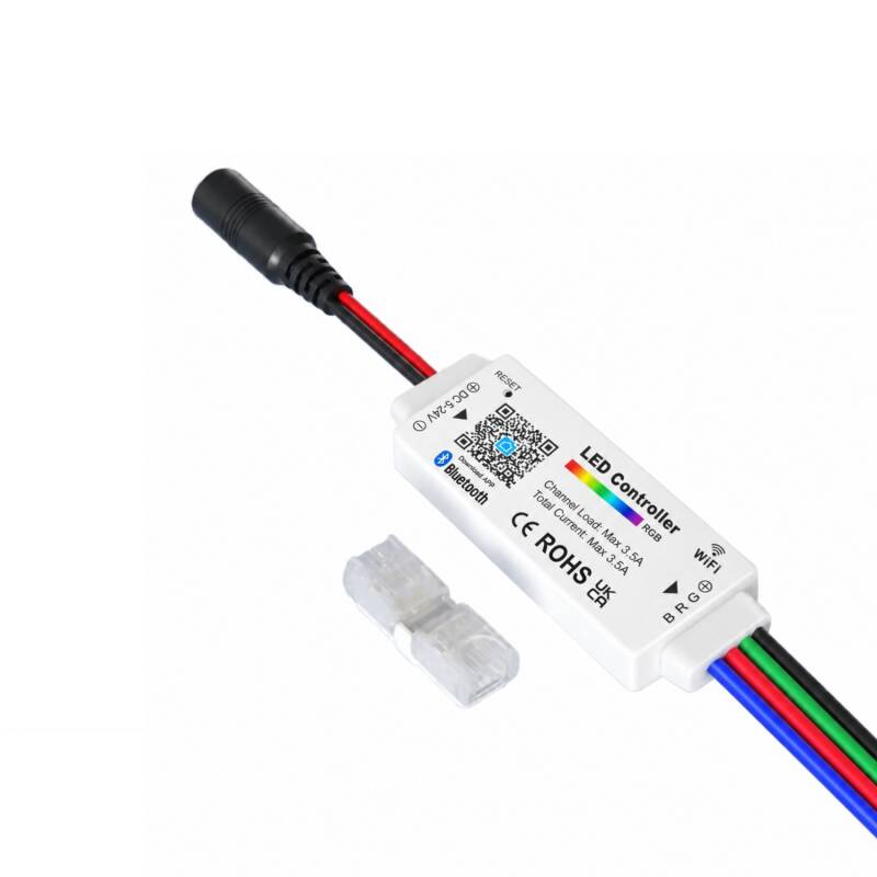 Imagem de Controlador Regulador WiFi Fita LED RGB 5/24V DC