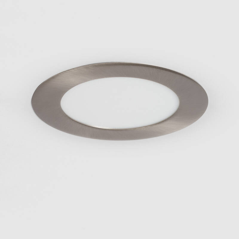Imagem de Placa LED Circular SuperSlim 6W Silver Corte Ø 110mm