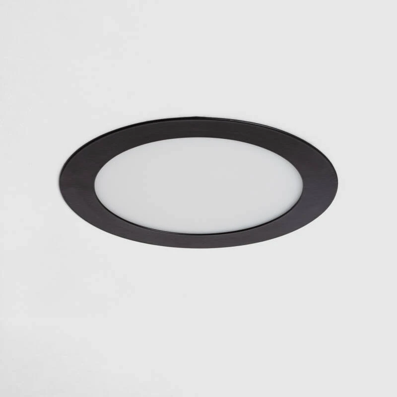 Imagen de Placa LED 12W Circular SuperSlim Corte Ø 155 mm Negro Brillo