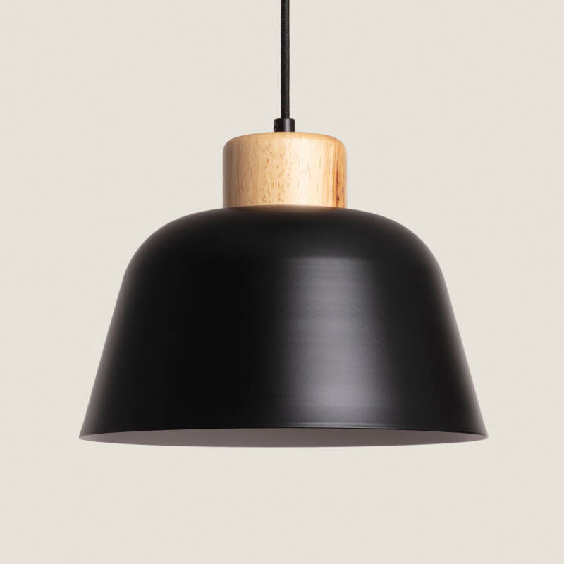Imagen de Lámpara Colgante Metal y Madera Wawak