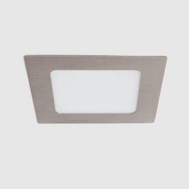 Placa LED 6W Cuadrada SuperSlim Corte 105x105 mm Silver