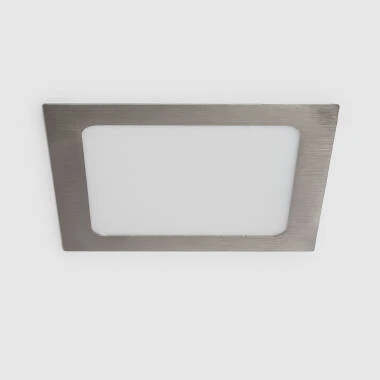 Placa LED 12W Cuadrada SuperSlim Corte 155x155 mm Silver