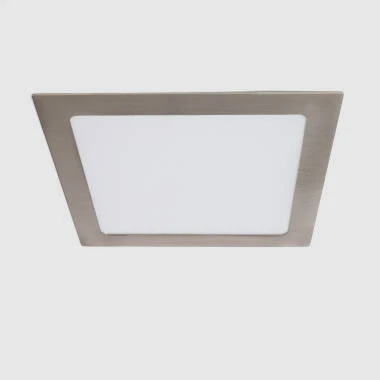 Placa LED 18W Cuadrada SuperSlim Corte 205x205 mm Silver