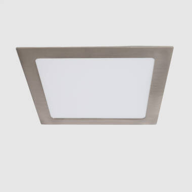 Placa LED Quadrada SuperSlim 18W Silver Corte 205x205 mm
