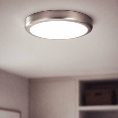 Plafón LED 24W Circular Metal Ø300 mm Design Silver