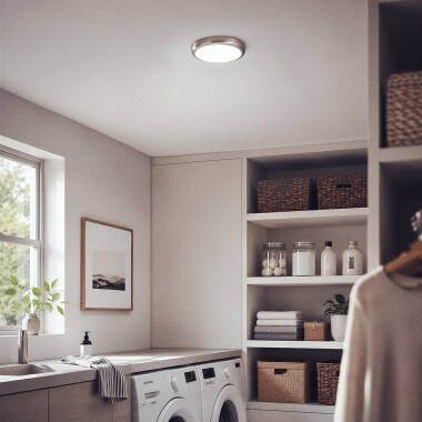Imagem de Plafón LED 24W Circular Metal Ø300 mm Design Silver