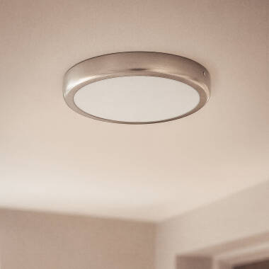 Imagem de Plafón LED 24W Circular Metal Ø300 mm Design Silver 