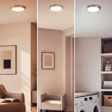 Imagem de Plafón LED 24W Circular Metal Ø300 mm Design Silver 