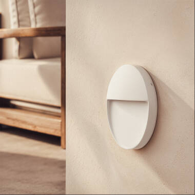 Aplique de Pared Exterior LED 6.5W CCT Seleccionable Aluminio Superficie Circular Jade