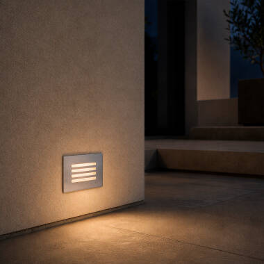 Imagem de Baliza Exterior LED de 3W em Aço Inoxidável para Montagem Embutida na Parede Elis
