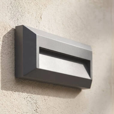 Baliza Exterior LED 2W Superficie Pared Rectangular Antracita Élide