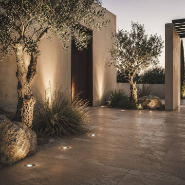 Imagen de Foco Exterior Empotrable Suelo Basculante Inox GU10