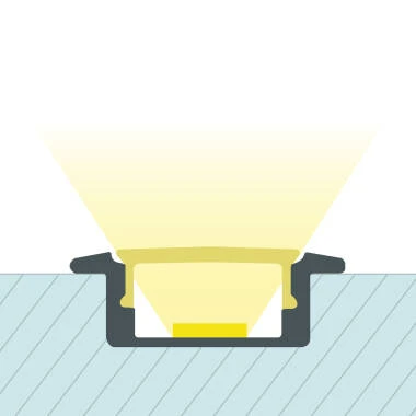 Perfil Alumínio Encastrável para Fita LED até 12 mm