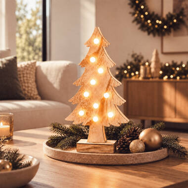 Árvore de Natal LED Wood a Pilhas