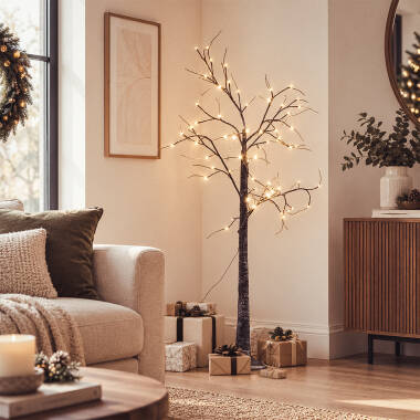 Imagem de Árvore de Natal 64 LED 150 cm Branco Quente