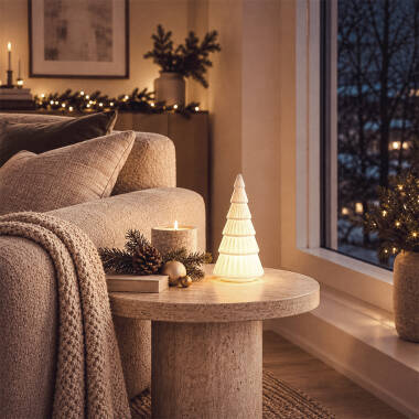 Imagem de Árvore de Natal LED com Bateria Cerâmica Schnee