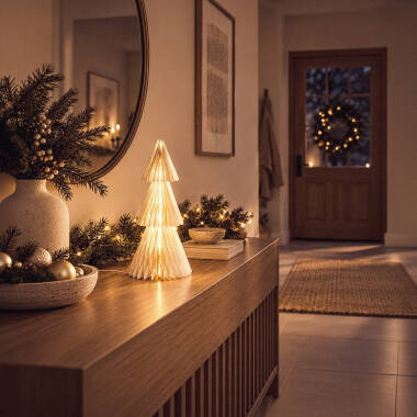 Imagen de Árbol de Navidad LED de Papel con Batería Amethy