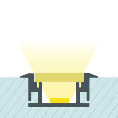 Perfil Aluminio Pisable Suelo para Tiras LED hasta 12 mm