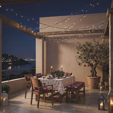 Imagem de Grinalda Solar Exterior Cabo LED 12m