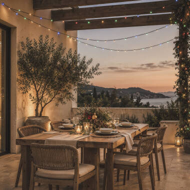 Imagen de Guirnalda Solar Exterior Cable LED 12m