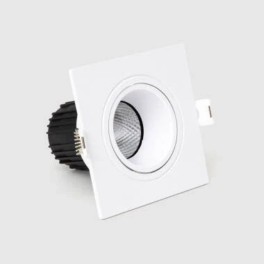 Downlight Quadrado Inclinável LED 7 W, Abertura de Ø 75 mm