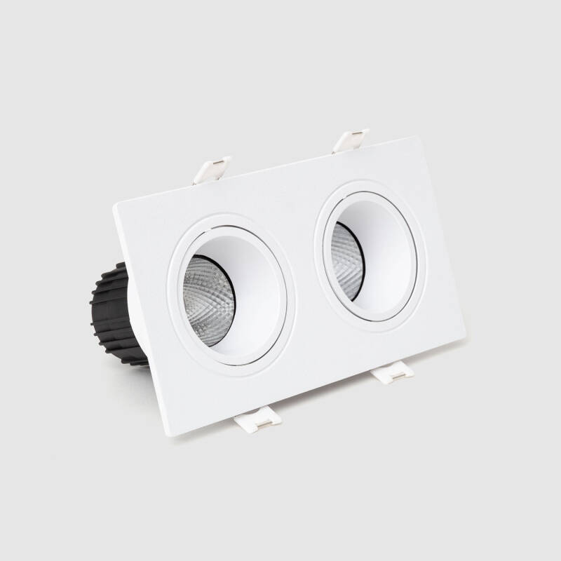 Imagem de Downlight Quadrado Inclinável LED de 18 W, Regulável, com Dimensões de 75 x 155 mm