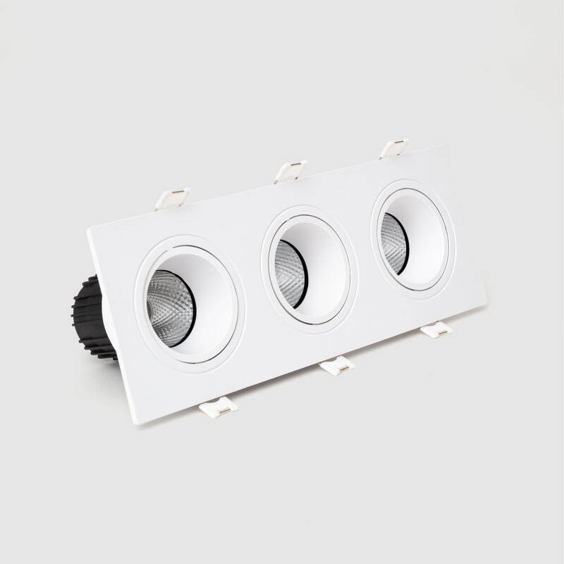 Imagem de Downlight Quadrado Inclinável LED 27 W, Dimensões 235 x 75 mm