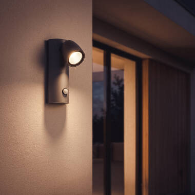 Imagen de Aplique de Pared Exterior LED 6W Aluminio con Detector de Movimiento Abel