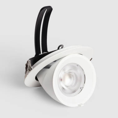 Downlight LED 30W Circular Direccionable 36º Chip OSRAM CCT 120 lm/W LIFUD Corte Ø 140 mm