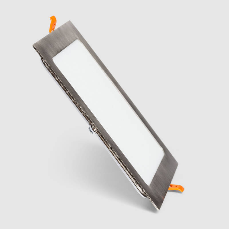 Imagem de Placa LED Quadrada SuperSlim 15W Prata Corte 180x180 mm