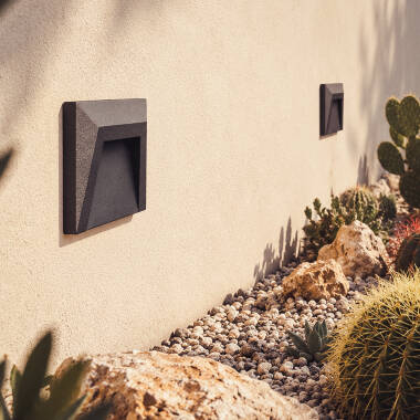 Imagen de Baliza Exterior LED 1.5W Superficie Pared Antracita Clover