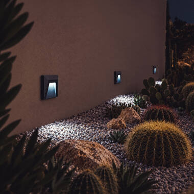Imagen de Baliza Exterior LED 1.5W Superficie Pared Antracita Clover