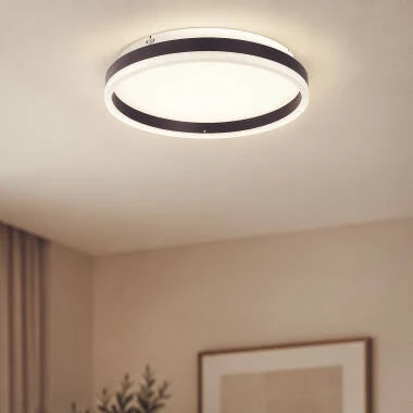 Plafon LED 24W Circular Metal CCT Seleccionável Zuse
