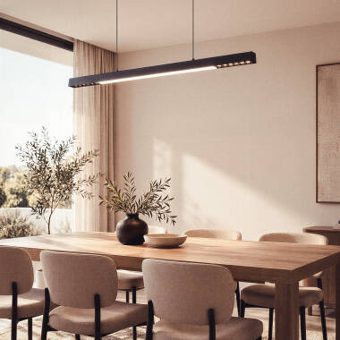 Imagem de Candeeiro Suspenso Linear LED 42W Aluminio CCT Iluminação Dupla Cara Funky Chaka