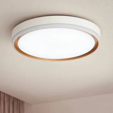 Plafon de teto LED circular em metal Marstal