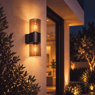 Imagen de Aplique de Pared Exterior Aluminio Dos Focos Solok