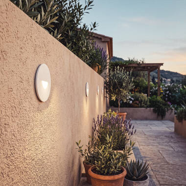 Imagem de Baliza Exterior LED de 2 W, Encastrável, em Alumínio, Circular, para Parede, Branca, Guell