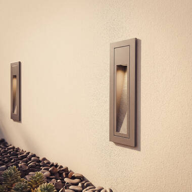 Baliza Exterior LED 3W Empotrable Pared Antracita Lane