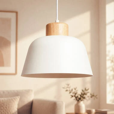Lámpara Colgante Metal y Madera Wawak