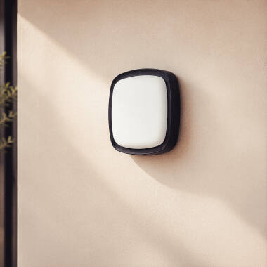 Imagen de Aplique de Pared Exterior LED 12W Iluminación Cuadrado Negro Beilen