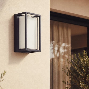 Aplique de Parede Exterior LED 12W Alumínio CCT Seleccionável Duplo Difusor Calysta