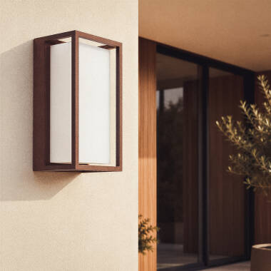 Aplique de Parede Exterior LED 12W Alumínio CCT Seleccionável Duplo Difusor Calysta