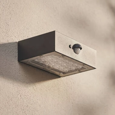 Aplique de Pared Exterior LED 3W Iluminación Doble Cara con Sensor PIR Karl Solar