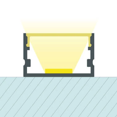 Perfil Aluminio Superficie para Tiras LED hasta 20 mm